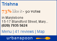 Trishna on Urbanspoon