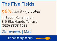 The Five Fields on Urbanspoon
