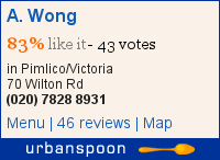 A. Wong on Urbanspoon