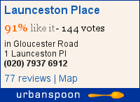 Launceston Place on Urbanspoon