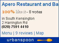 Apero Restaurant and Bar on Urbanspoon