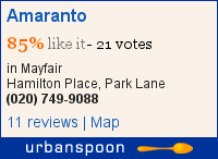 Amaranto on Urbanspoon
