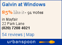 Galvin at Windows on Urbanspoon