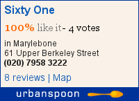 Sixty One on Urbanspoon