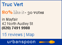Truc Vert on Urbanspoon