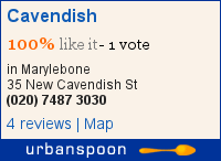Cavendish on Urbanspoon