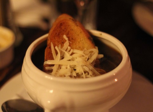Homemade traditional French onion soup