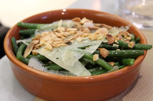 Green beans with aged graviera cheese