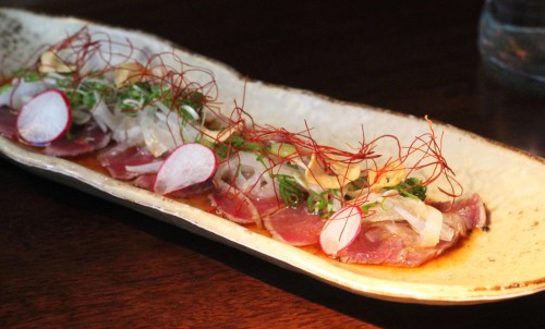 tuna tataki with spicy ponzu sauce 