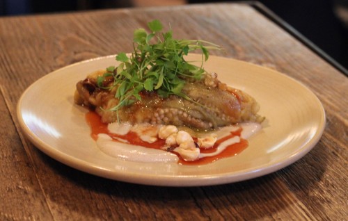 Roasted aubergine, hazelnuts, tomato honey & coriander