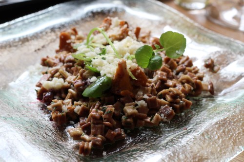 Crozet risotto, girolles and abondance cheese