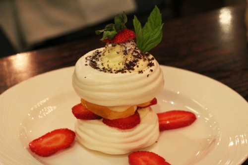 Strawberry, Peach and Berry Pavlova