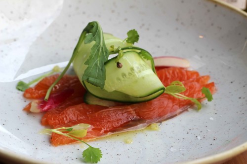 Lemongrass and manuka honey cured salmon