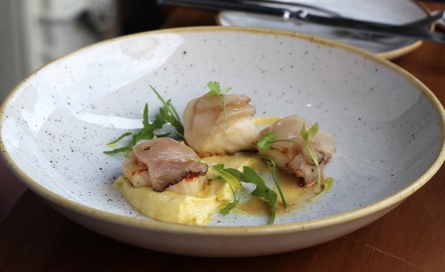 Seared scallops, truffled corn velouté & lardo di Calonnata