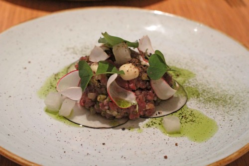 Beef, radish, oyster