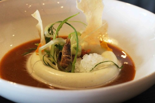 Langoustine, fennel, sake and Dutch Shrimp