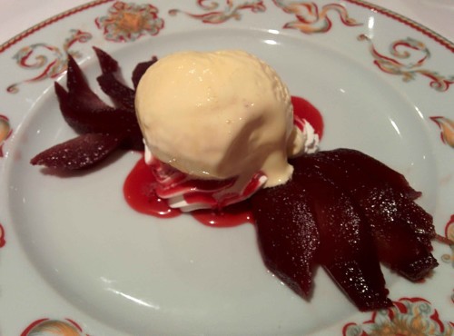 Poached pears