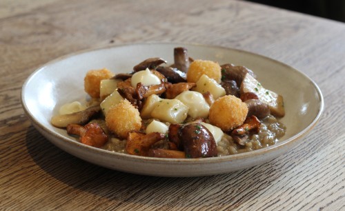 Risotto of English Mushrooms & crispy brie bon bons