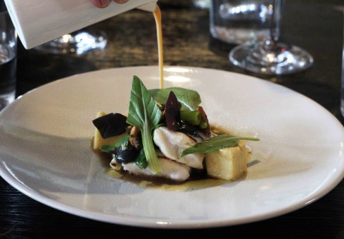 Plaice, mushroom jus, citrus beurre blanc