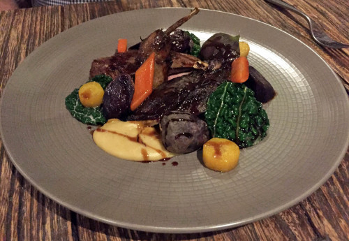 Lapsang Souchong Smoked Grouse, Confit Leg, Butter Bean Purée, Heritage Carrots, Fig, Violet Potato