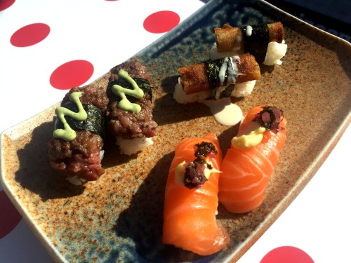 ‘junk food’ nigiri selection