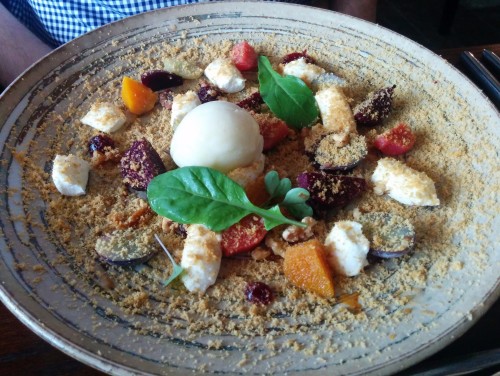 Goats Curd, Pickled Beetroot, Walnuts, Pear Sorbet