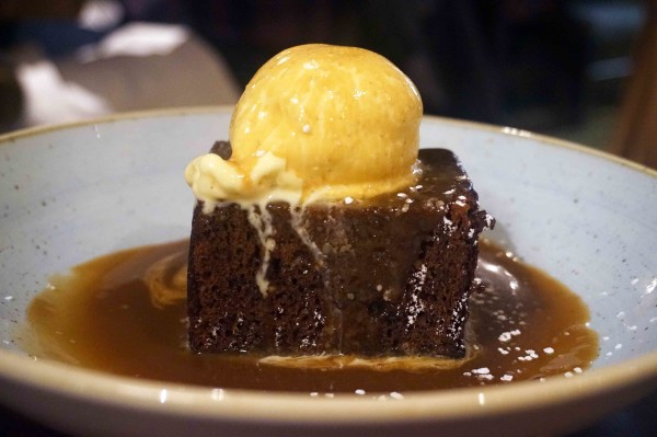 The Black Swan Ockham Sticky toffee pudding